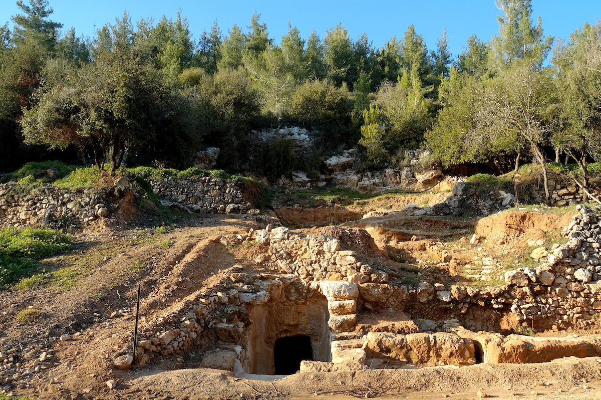 Cave of John the Baptist entrance BiblePlaces
