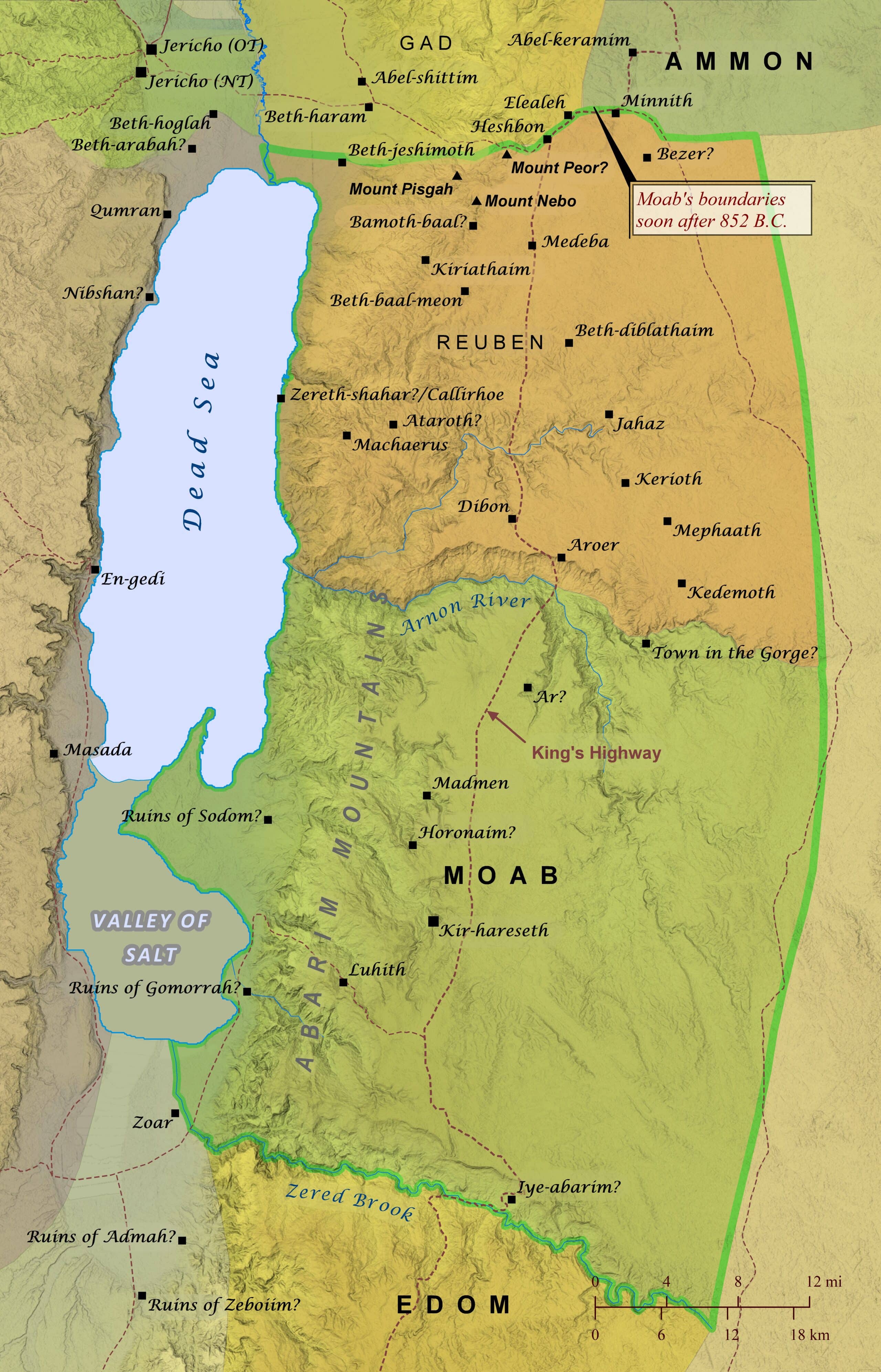 Moab map David Barrett