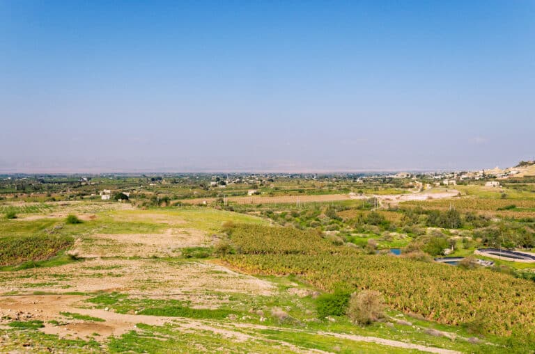 The Jordan River Valley, the Jordan River and the Jungle of the Jordan