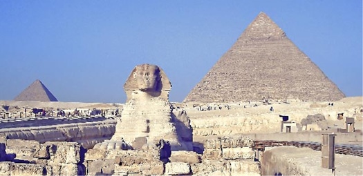 Sphinx and Pyramid