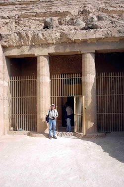 Dr. Wood at Beni Hasan Tomb