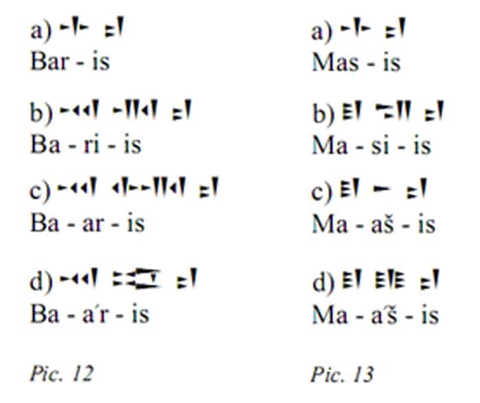 Cunieform 12 and 13