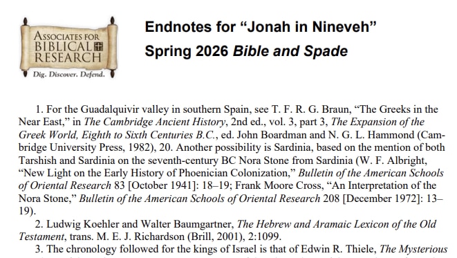 Bible and Spade Bibliographies and Endnotes